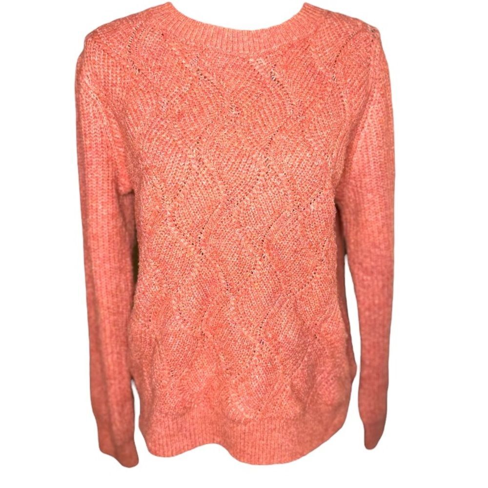 Salmon Knit Pattern Sweater